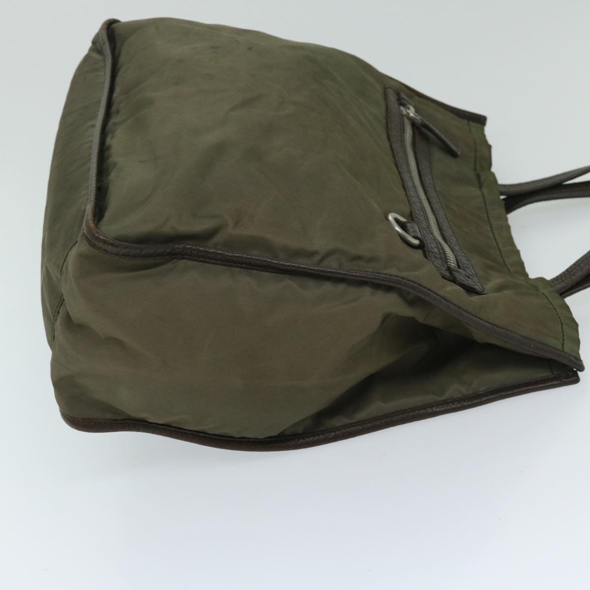 Prada Tessuto Khaki Synthetic Tote Bag (Pre-Owned)