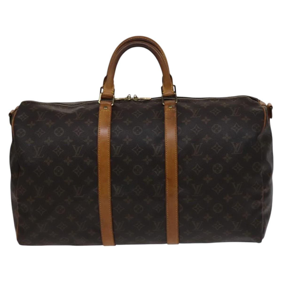 Louis Vuitton Keepall 50 Brown Canvas Travel Bag (Pre-Owned)