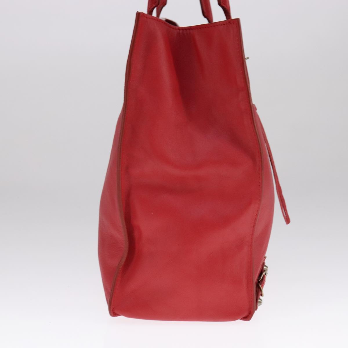 Balenciaga Papier Red Leather Tote Bag (Pre-Owned)