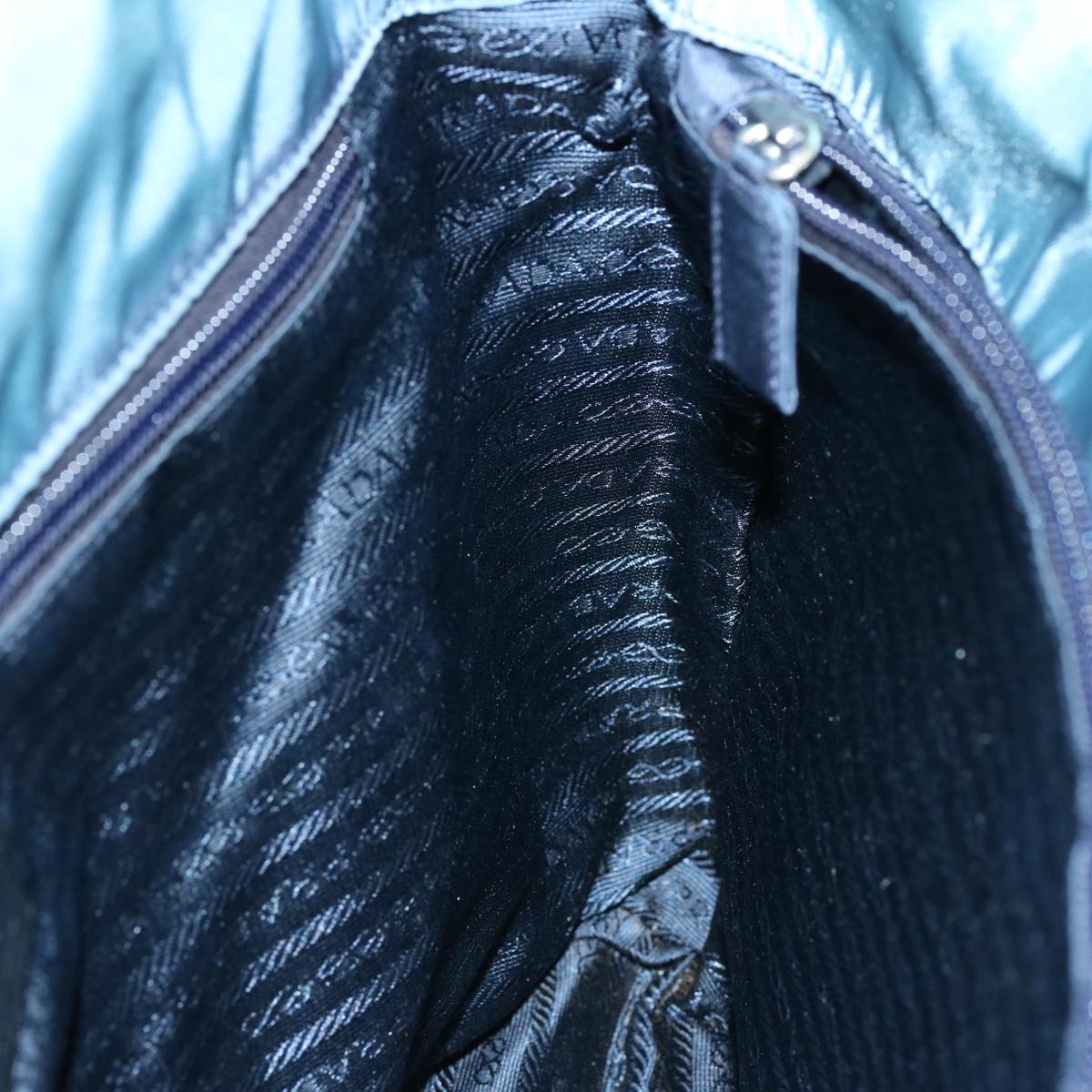 Prada Tessuto Blue Canvas Tote Bag (Pre-Owned)