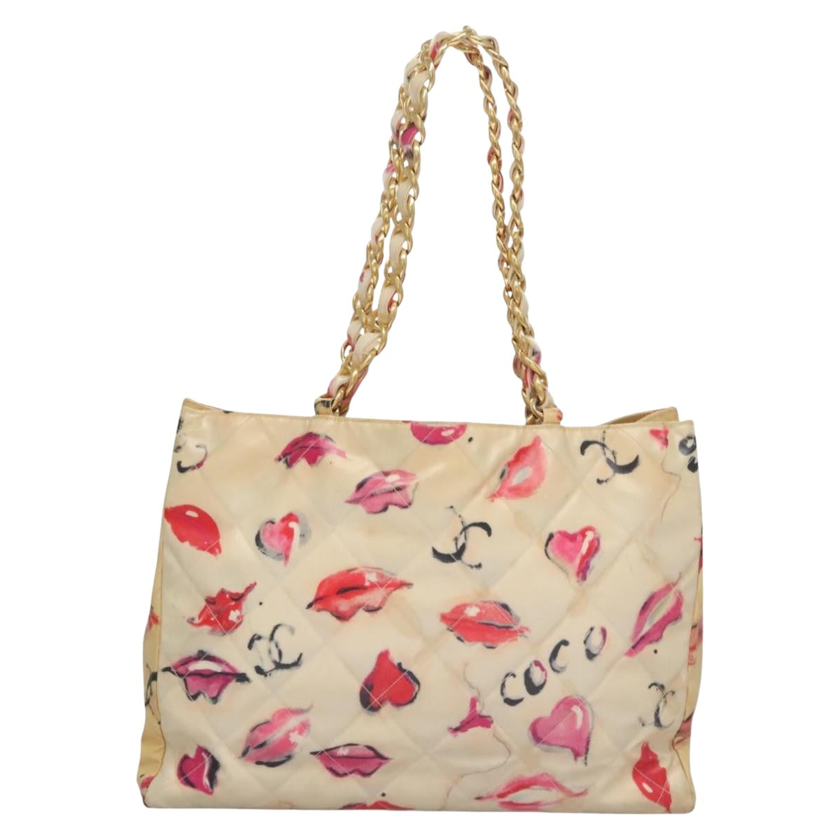 Chanel Red Vinyl Tote Bag (Pre-Owned)