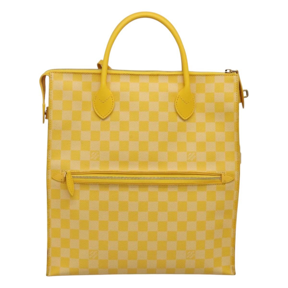 Louis Vuitton Yellow Canvas Handbag (Pre-Owned)