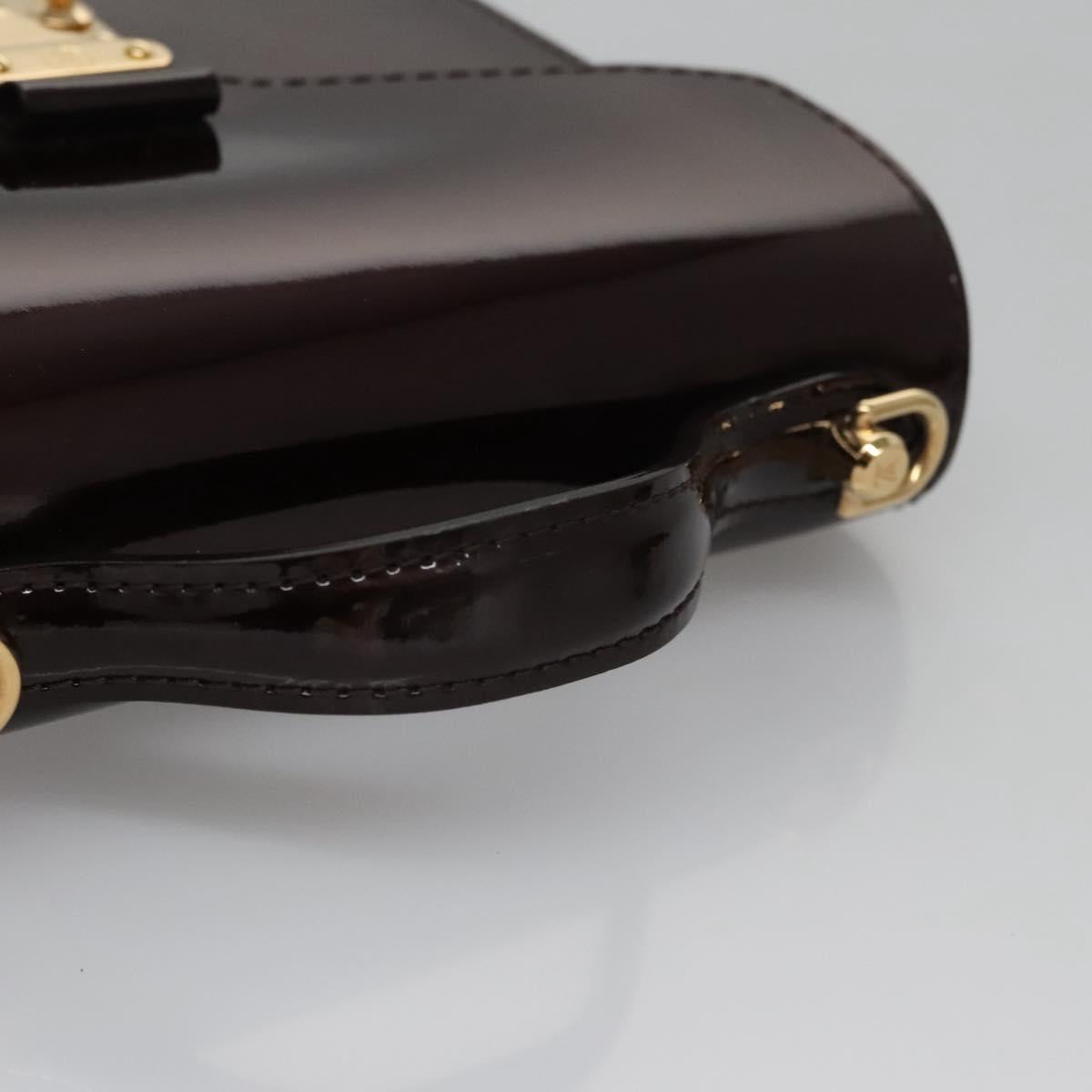 Louis Vuitton Monceau Burgundy Patent Leather Handbag (Pre-Owned)