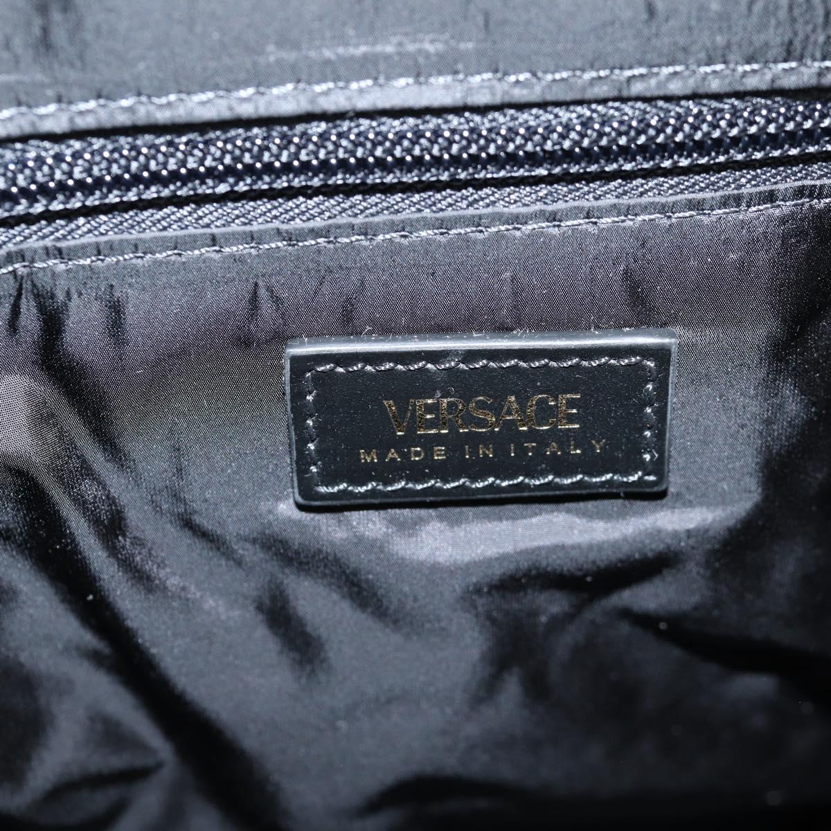 Versace Medusa Black Nylon Handbag (Pre-Owned)