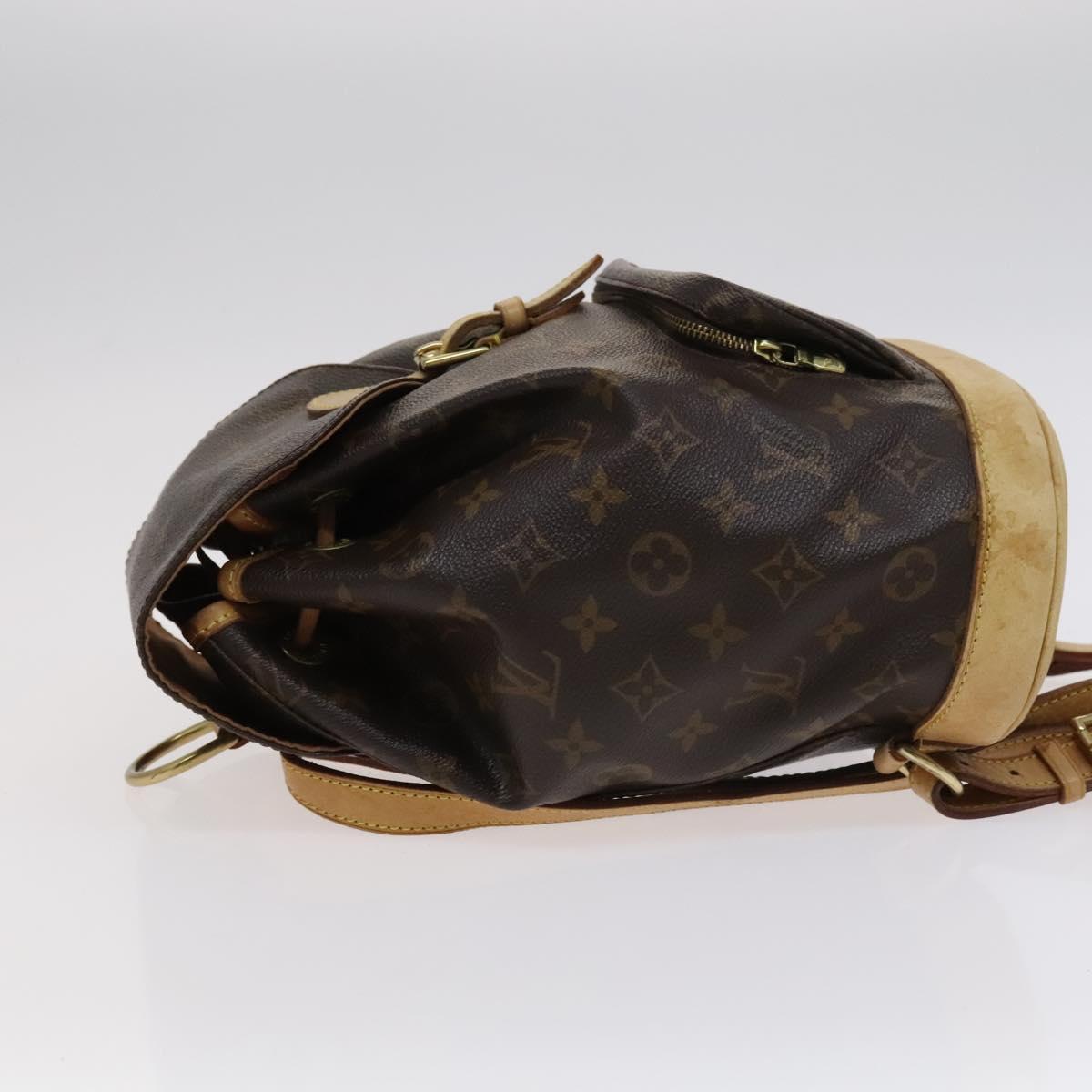 Louis Vuitton Montsouris Mm Brown Canvas Backpack Bag (Pre-Owned)