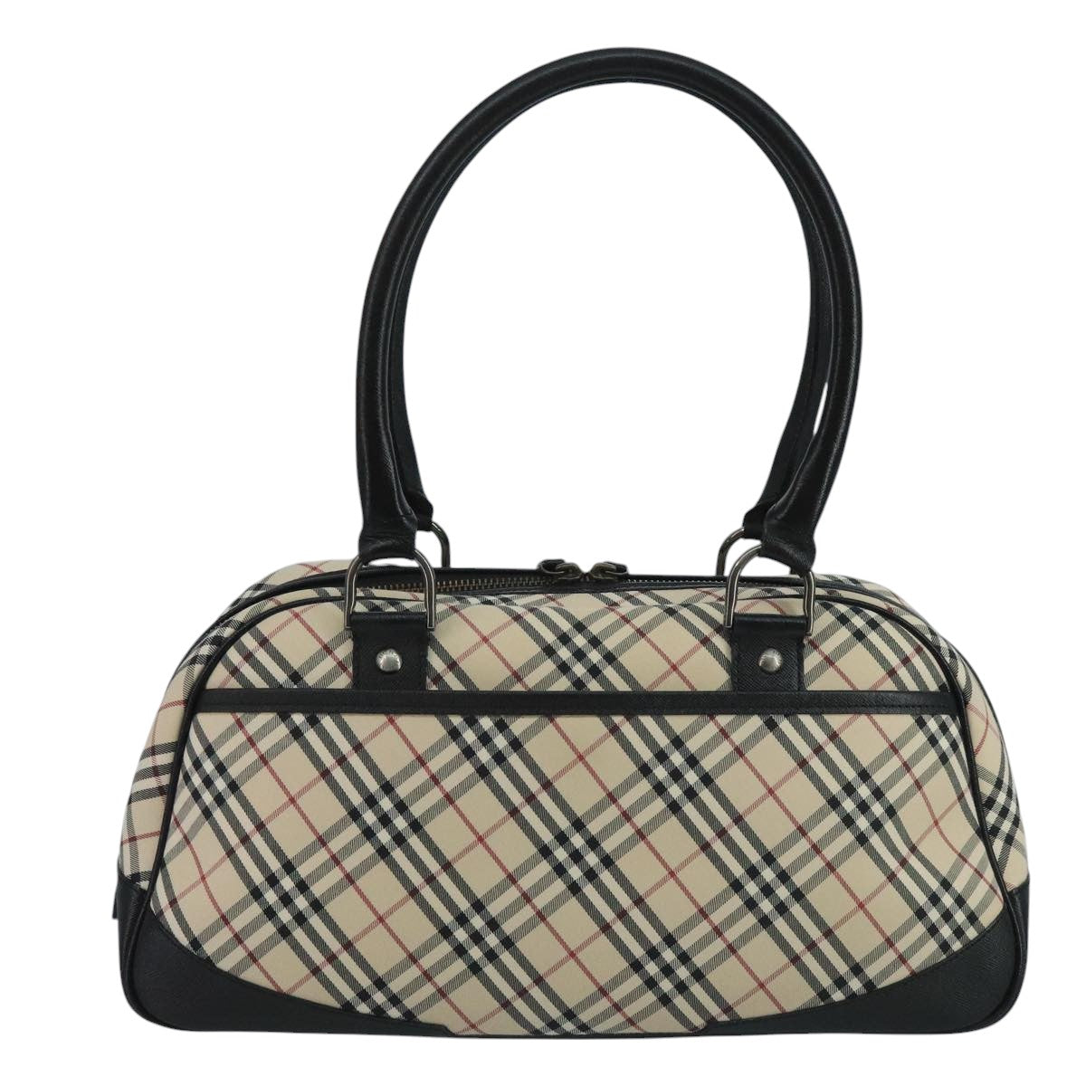 Burberry Nova Check Beige Canvas Shoulder Bag (Pre-Owned)