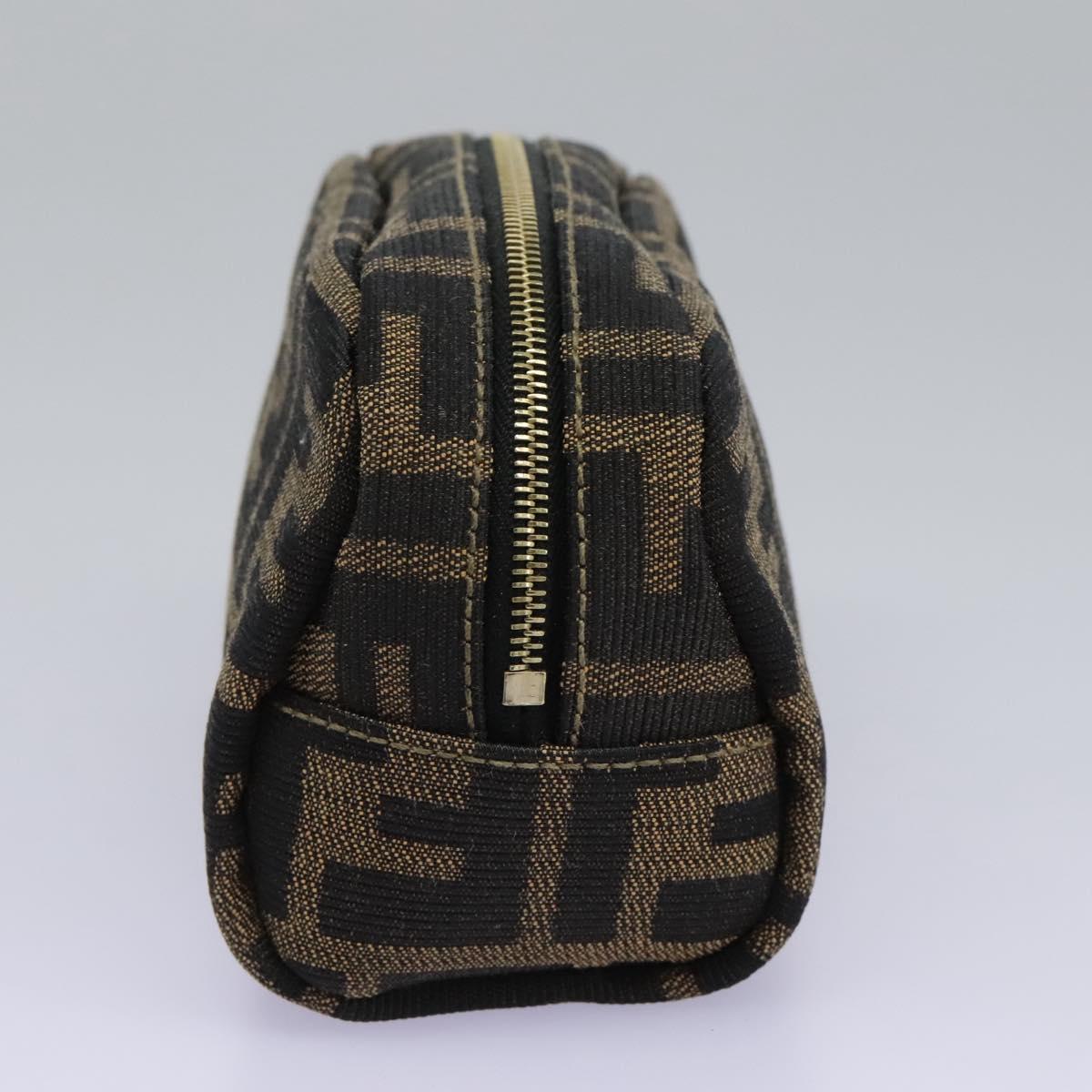 Fendi Zucca Brown Canvas Clutch Bag (Pre-Owned)