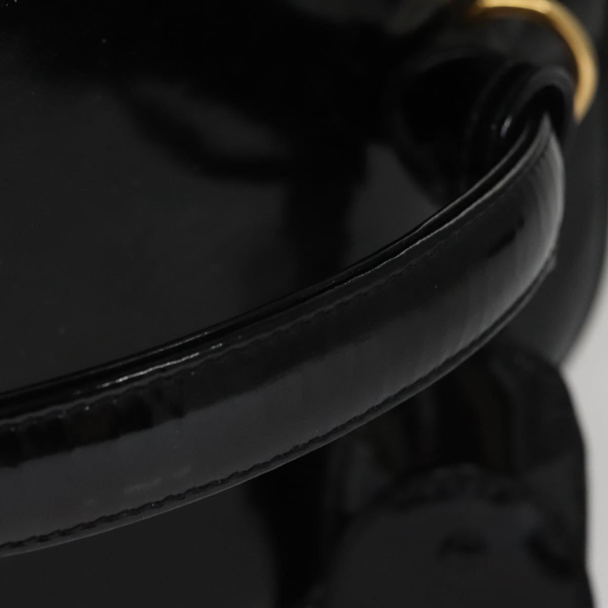 Chanel Vanity Black Patent Leather Clutch Bag (Pre-Owned)