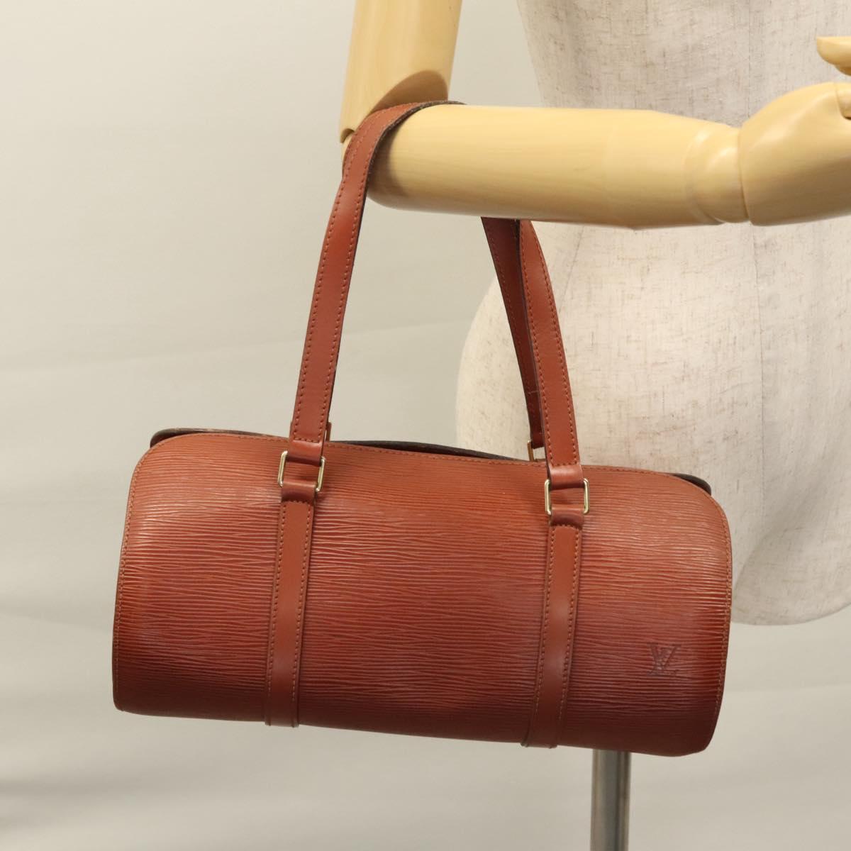 Louis Vuitton Soufflot Brown Leather Handbag (Pre-Owned)