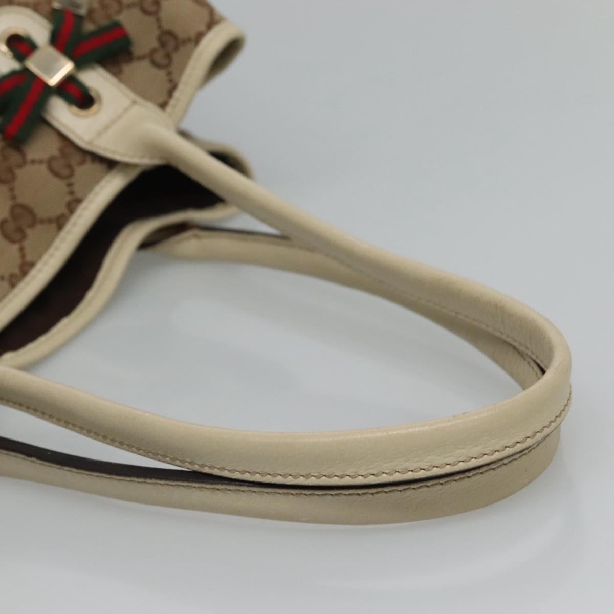 Gucci Princy Beige Canvas Tote Bag (Pre-Owned)
