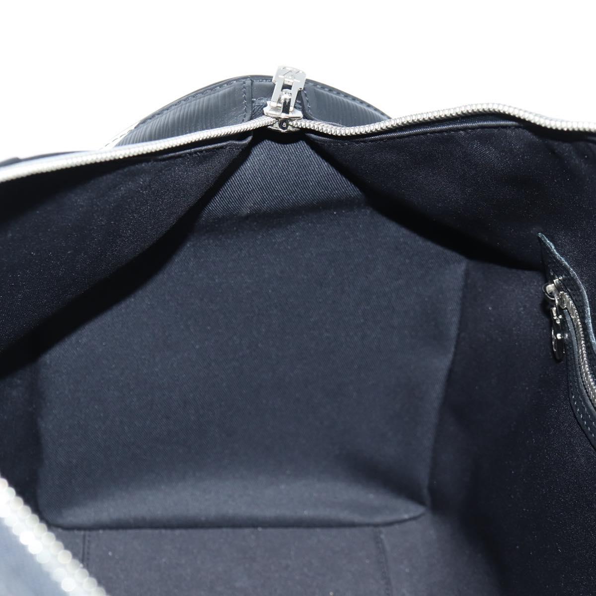 Louis Vuitton Keepall 50 Black Leather Travel Bag (Pre-Owned)