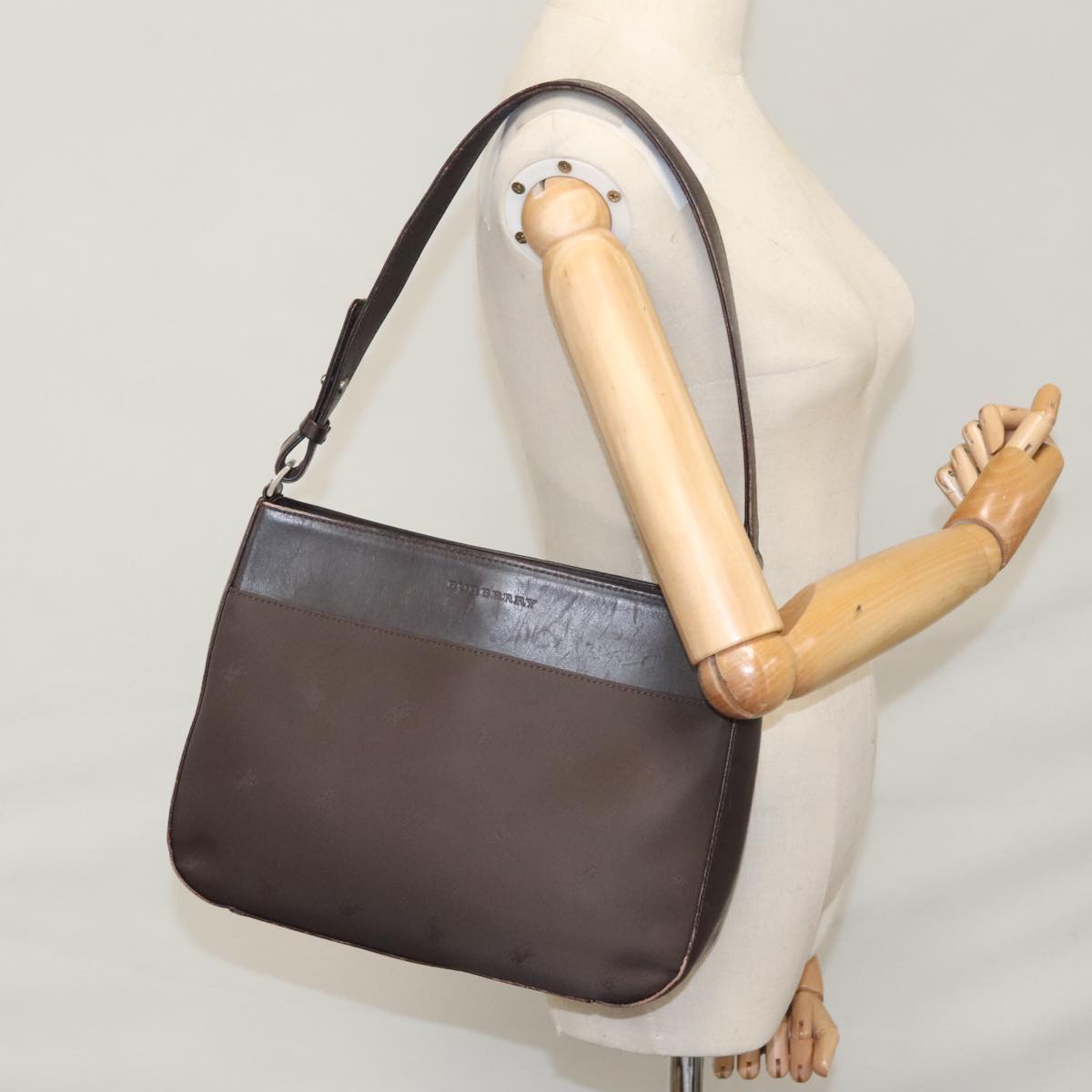 Burberry Brown Synthetic Shoulder Bag (Pre-Owned)