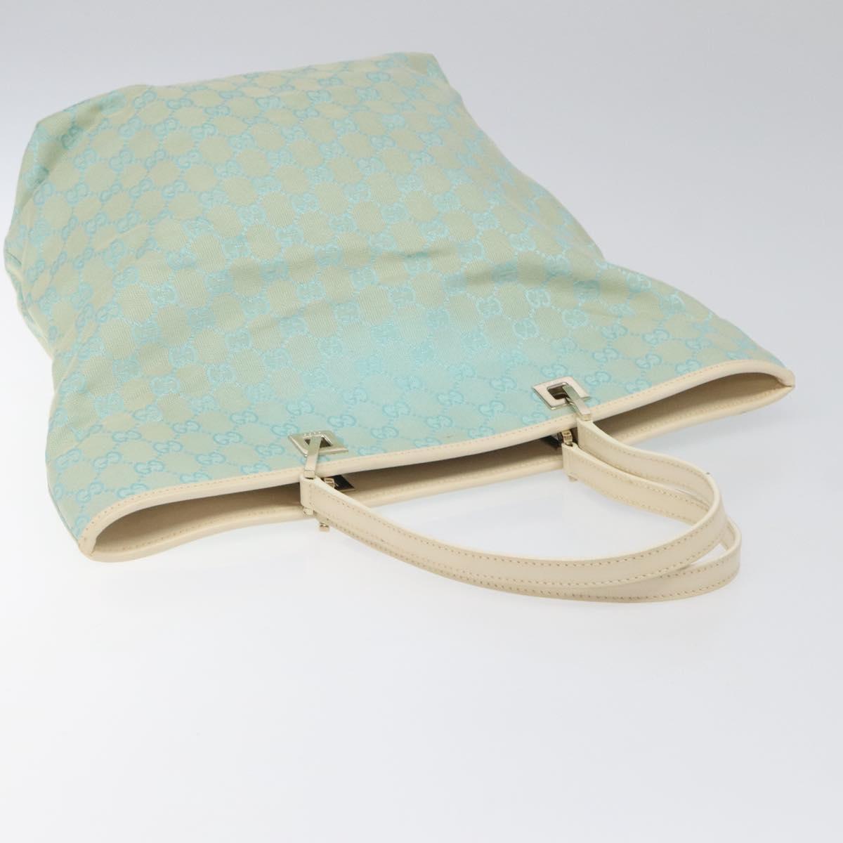 Gucci Gg Canvas Blue Canvas Tote Bag (Pre-Owned)