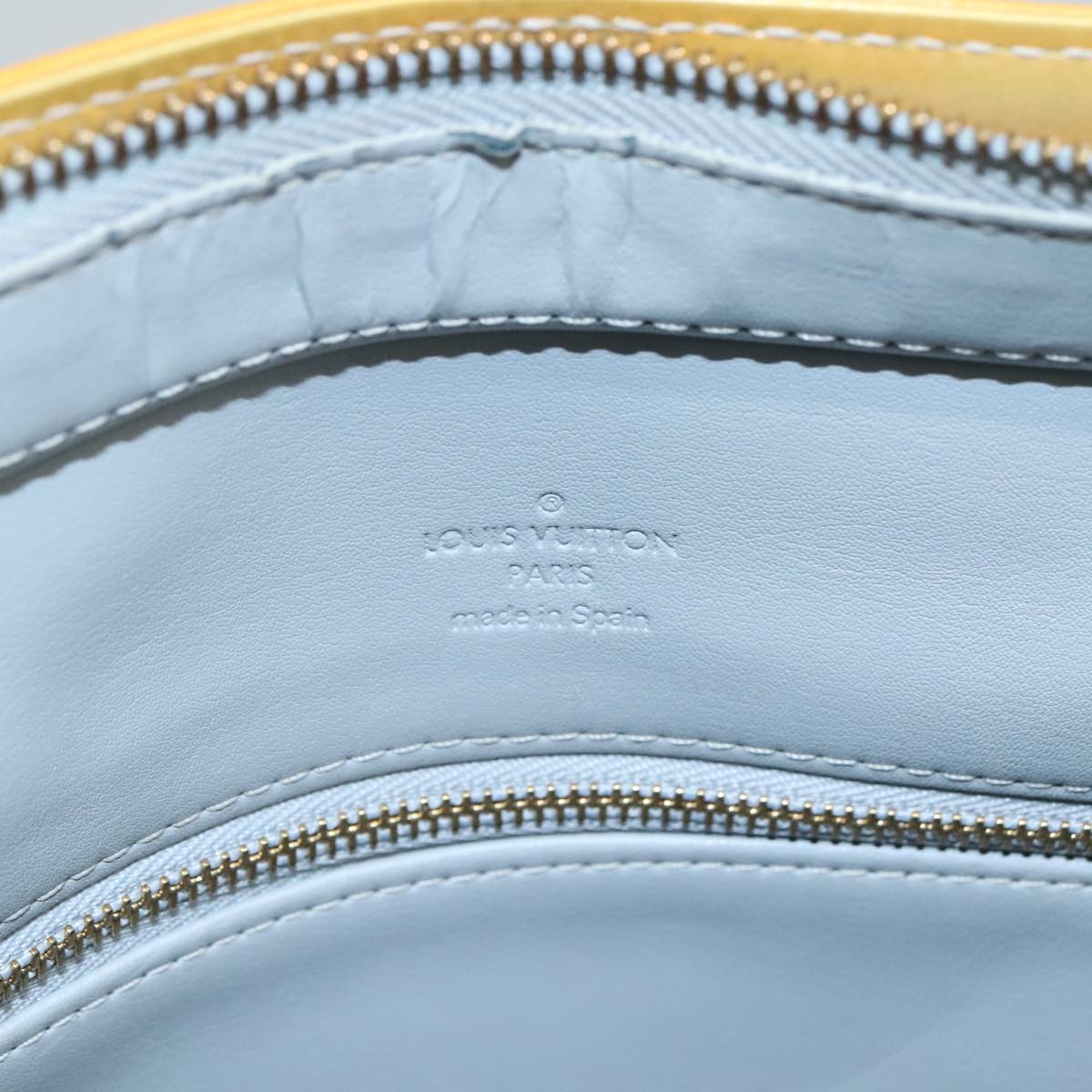 Louis Vuitton Houston Yellow Patent Leather Handbag (Pre-Owned)