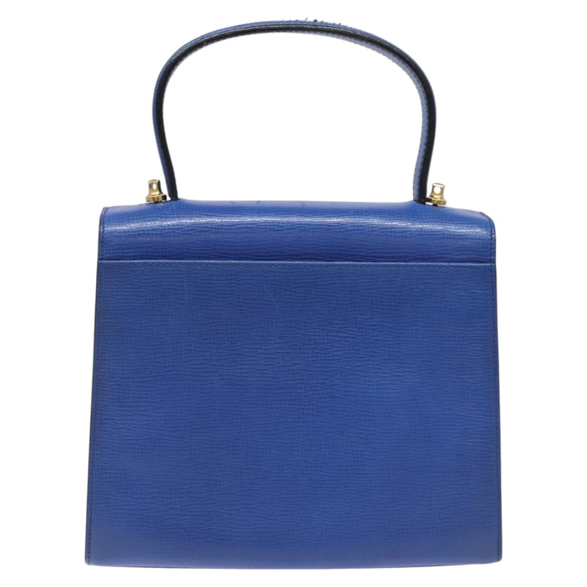 Céline Logo Du Cercle Blue Leather Handbag (Pre-Owned)