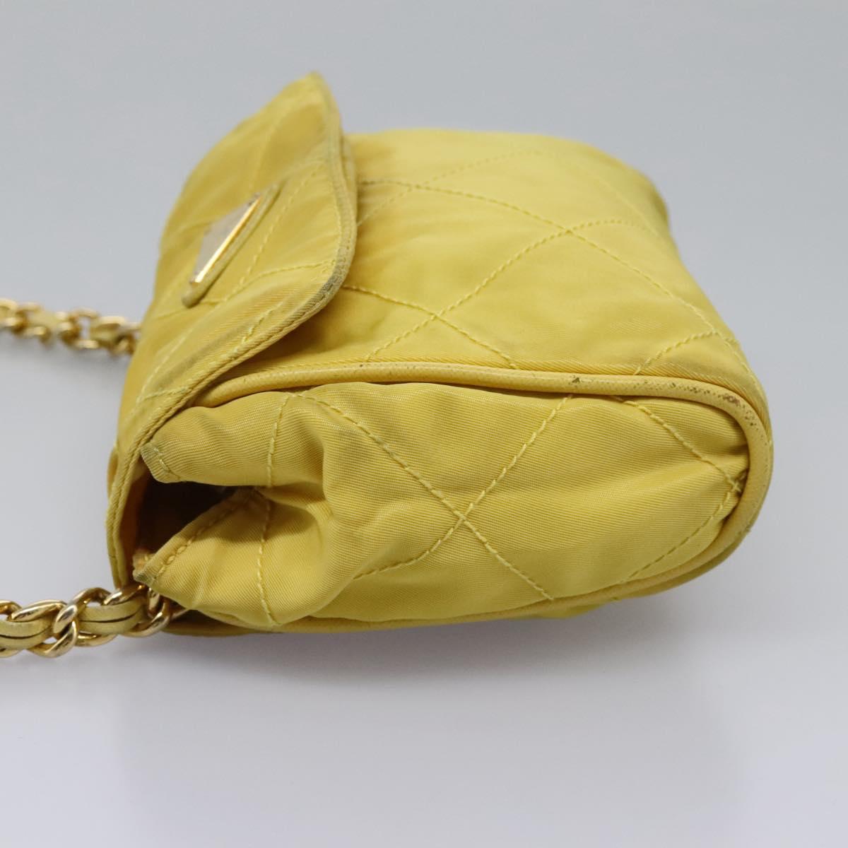 Prada Yellow Synthetic Shoulder Bag (Pre-Owned)