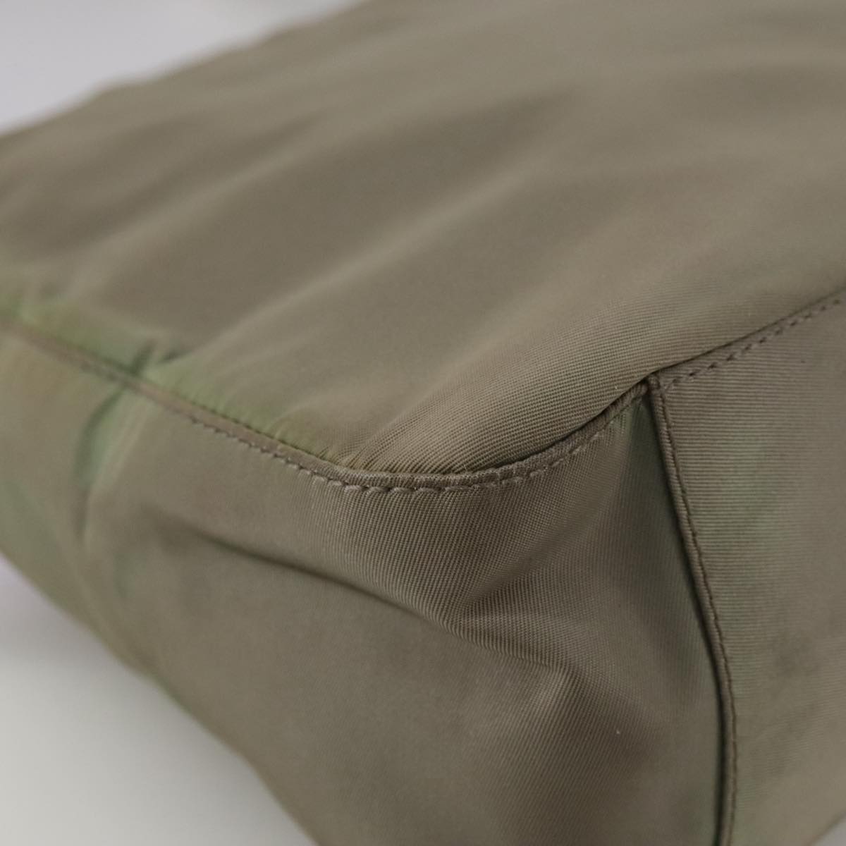 Prada Tessuto Khaki Synthetic Shoulder Bag (Pre-Owned)