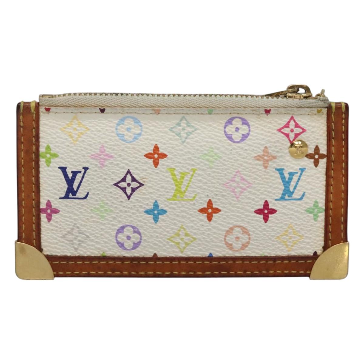 Louis Vuitton Pochette Clés White Canvas Wallet (Pre-Owned)