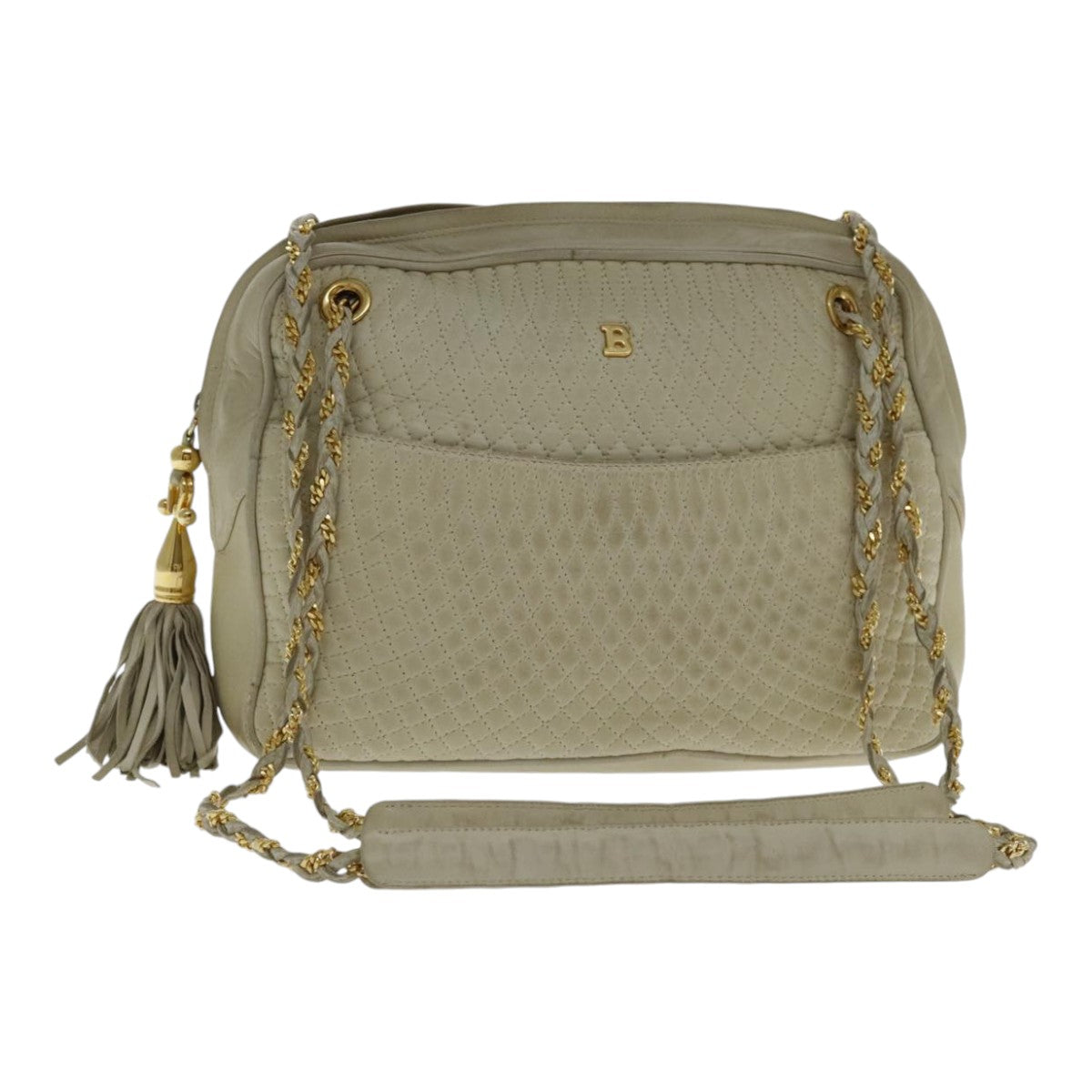 Bally Beige Leather Shoulder Bag (Pre-Owned)