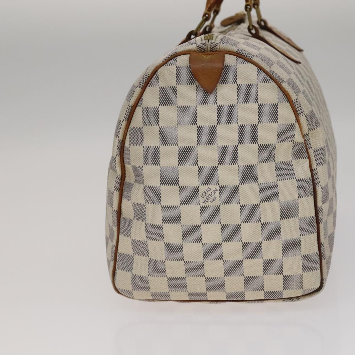 Louis Vuitton Speedy 35 White Canvas Handbag (Pre-Owned)