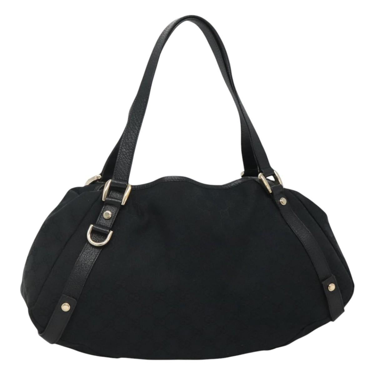 Gucci Abbey Black Canvas Tote Bag (Pre-Owned)