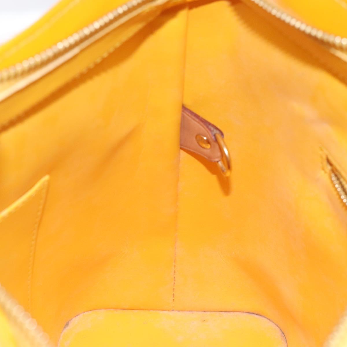 Louis Vuitton Houston Yellow Patent Leather Handbag (Pre-Owned)