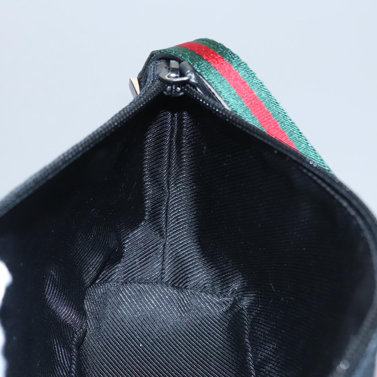 Gucci Baguette Black Canvas Clutch Bag (Pre-Owned)