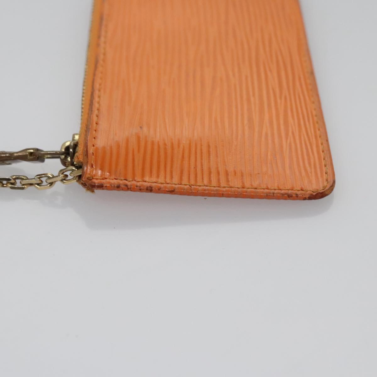 Louis Vuitton Pochette Clés Orange Leather Wallet (Pre-Owned)