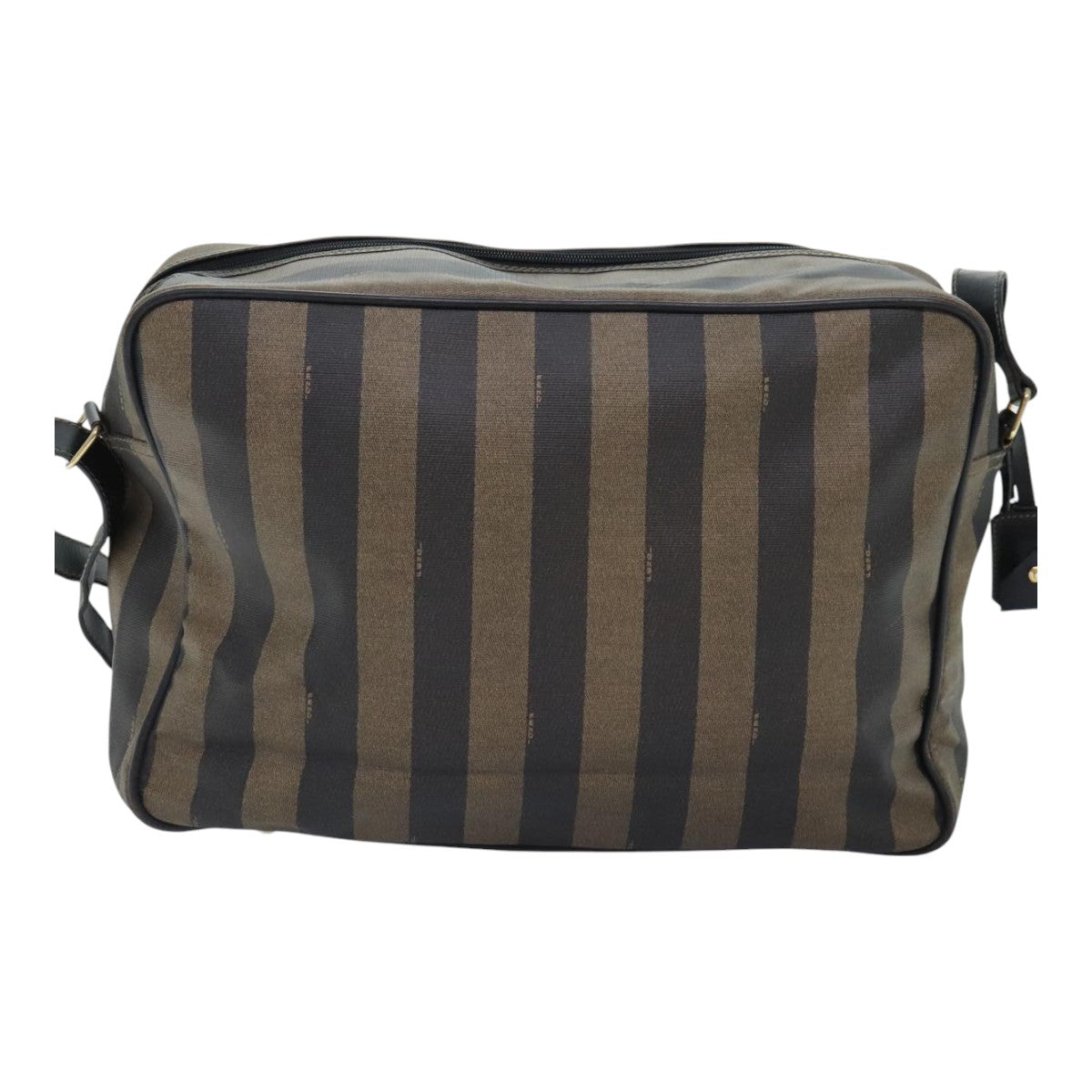 Fendi Pecan Brown Canvas Shoulder Bag (Pre-Owned)