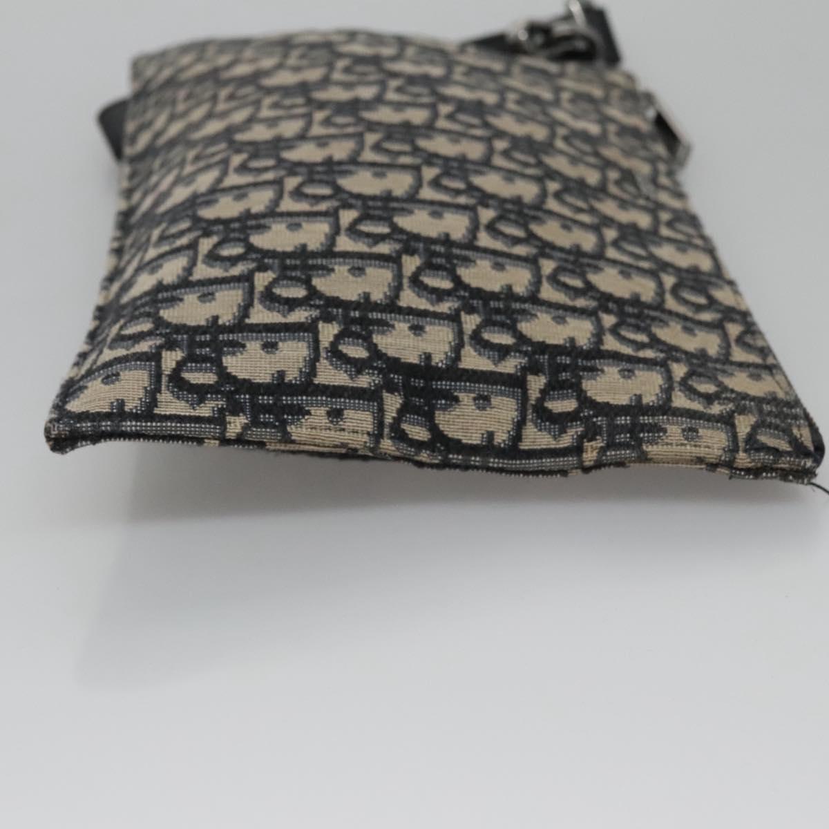 Dior Trotter Navy Canvas Clutch Bag (Pre-Owned)