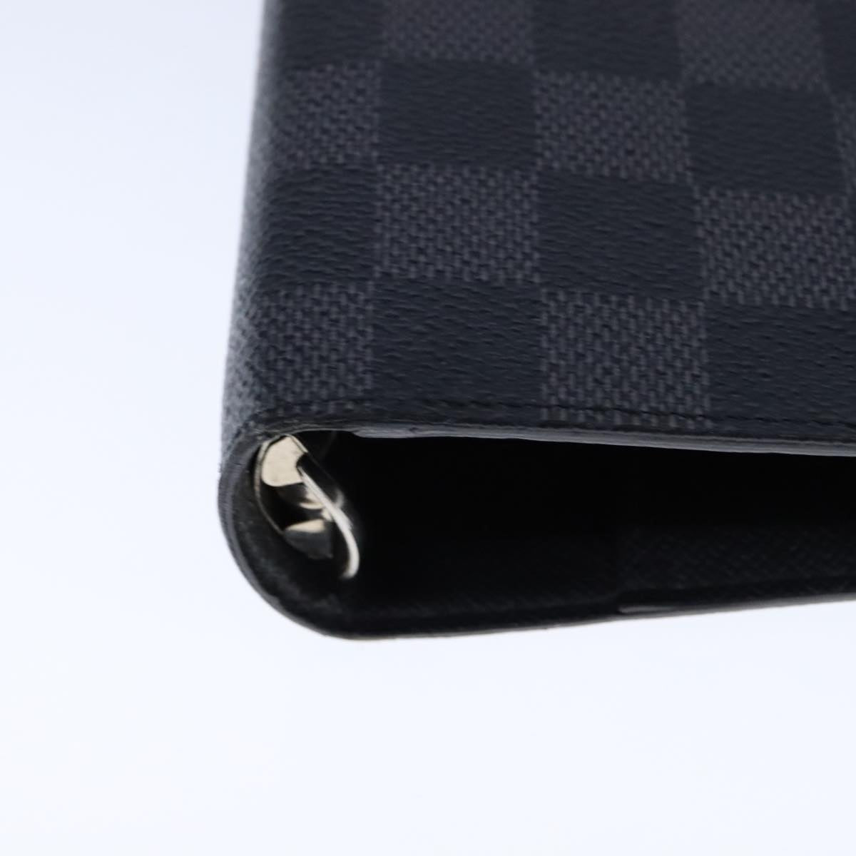 Louis Vuitton Agenda Mm Black Canvas Wallet (Pre-Owned)