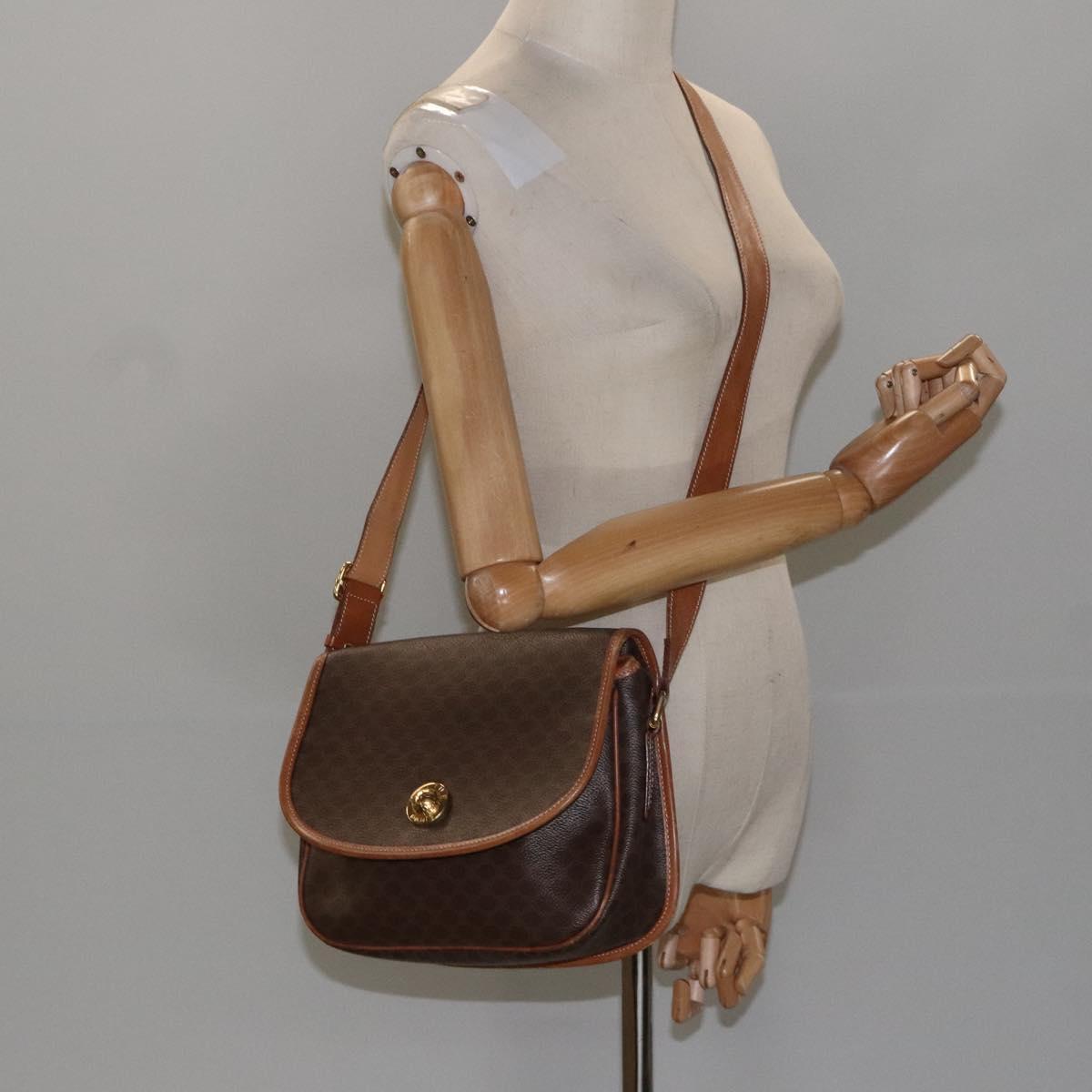 Céline Macadam Brown Canvas Shoulder Bag (Pre-Owned)