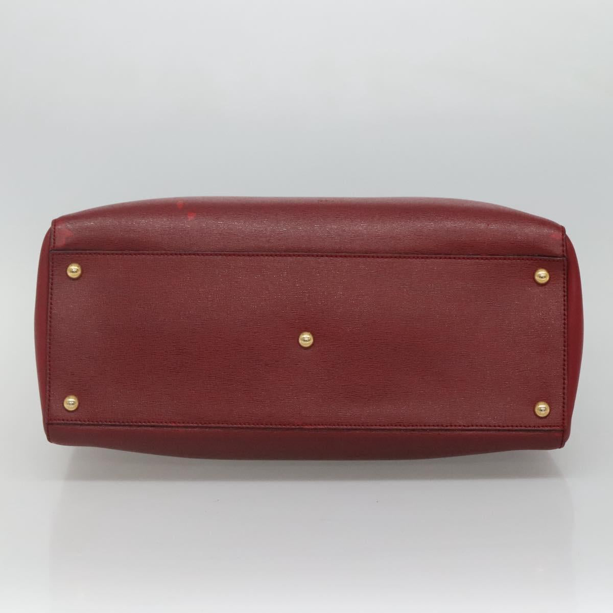Fendi 2Jours Red Leather Tote Bag (Pre-Owned)