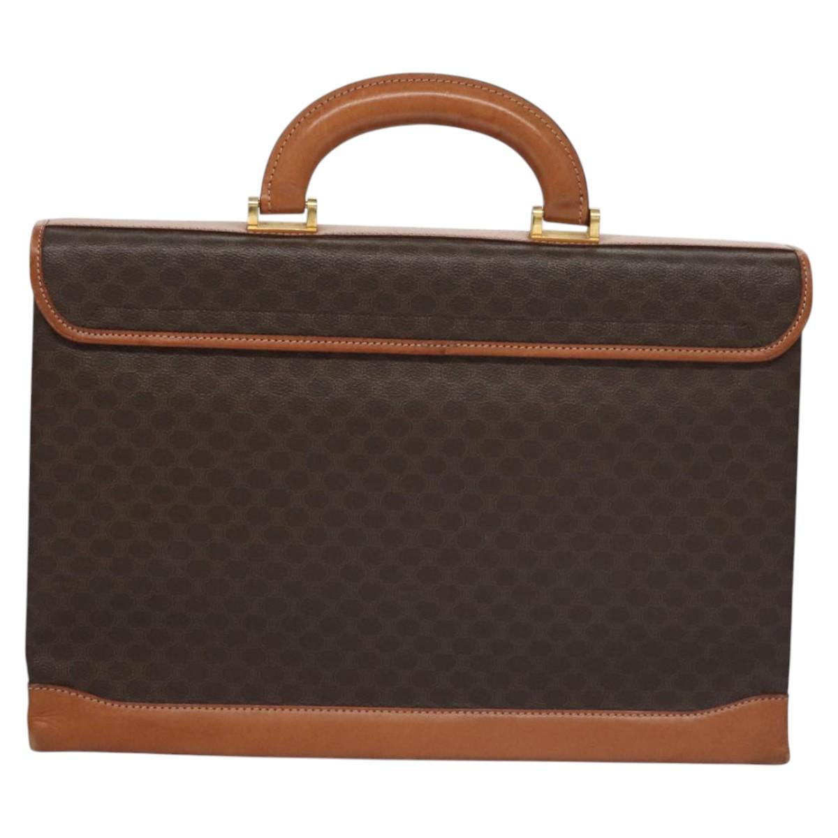 Céline Macadam Brown Canvas Briefcase Bag (Pre-Owned)