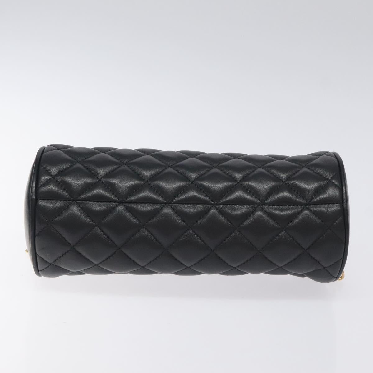 Versace Medusa Black Leather Shoulder Bag (Pre-Owned)