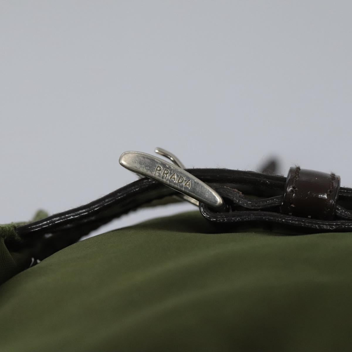 Prada Re-Nylon Khaki Synthetic Backpack Bag (Pre-Owned)