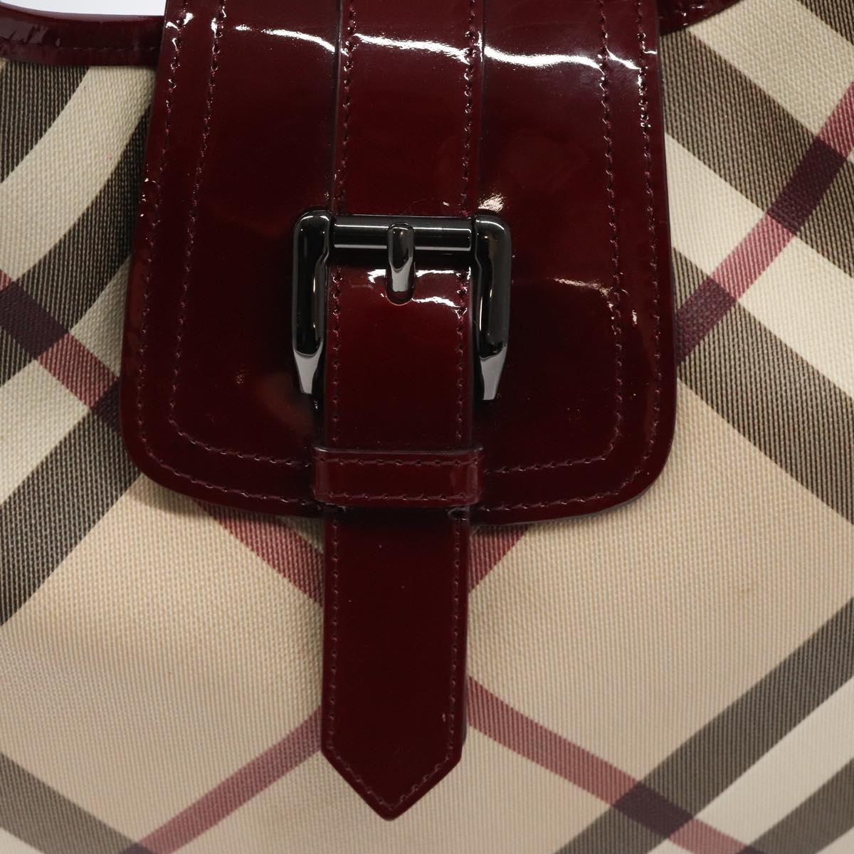 Burberry Nova Check Beige Canvas Shoulder Bag (Pre-Owned)