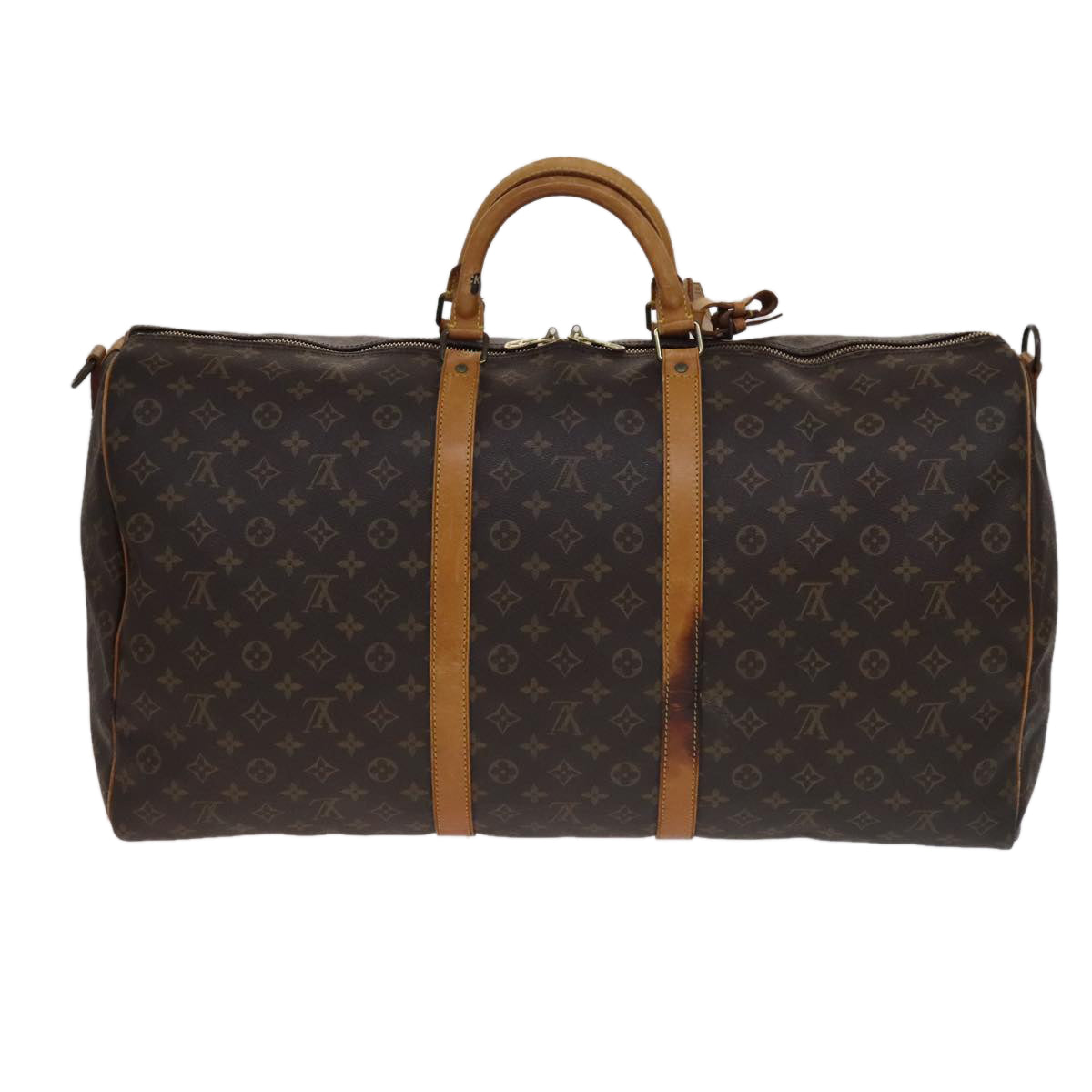 Louis Vuitton Keepall Bandoulière 60 Brown Canvas Travel Bag (Pre-Owned)