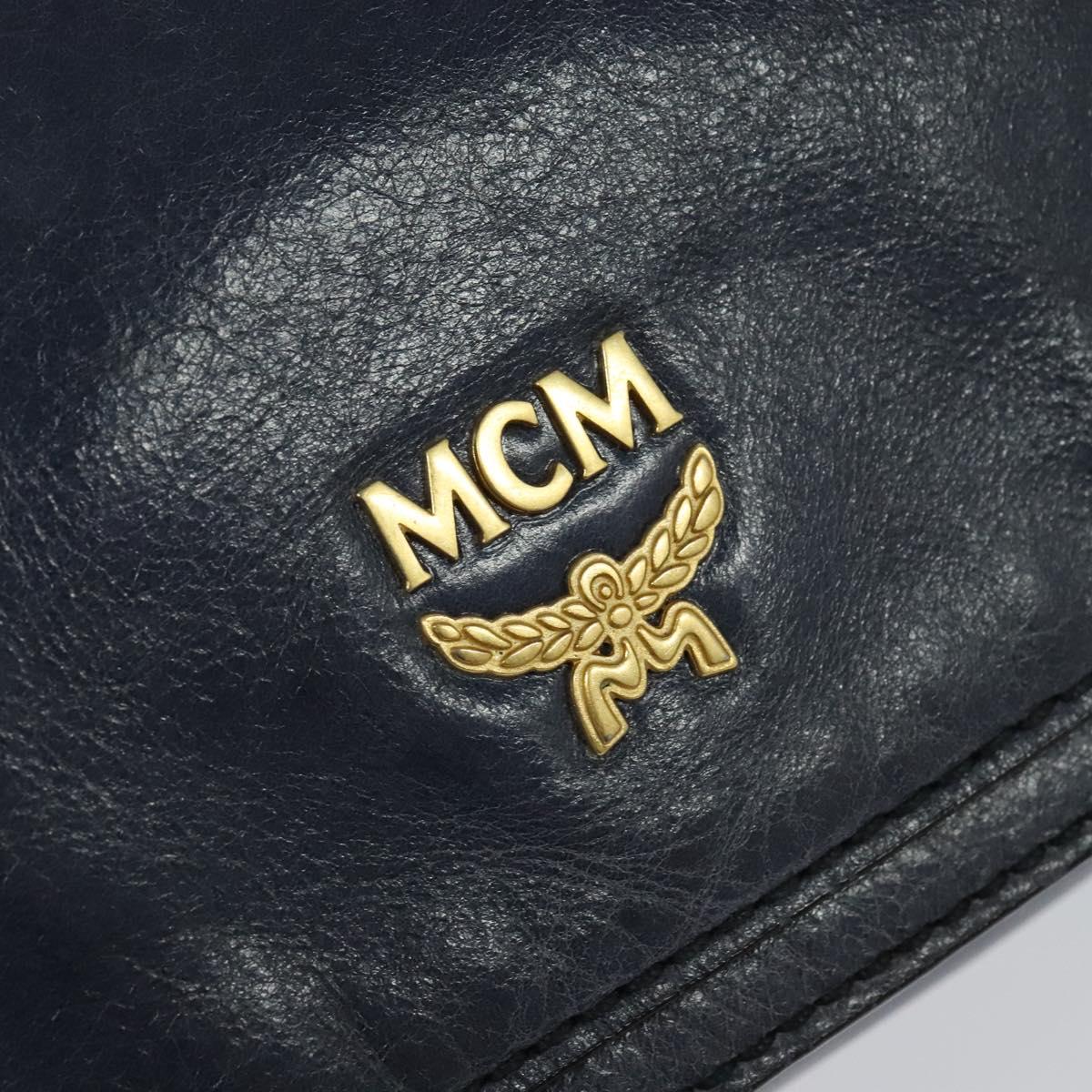 MCM Navy Leather Handbag (Pre-Owned)