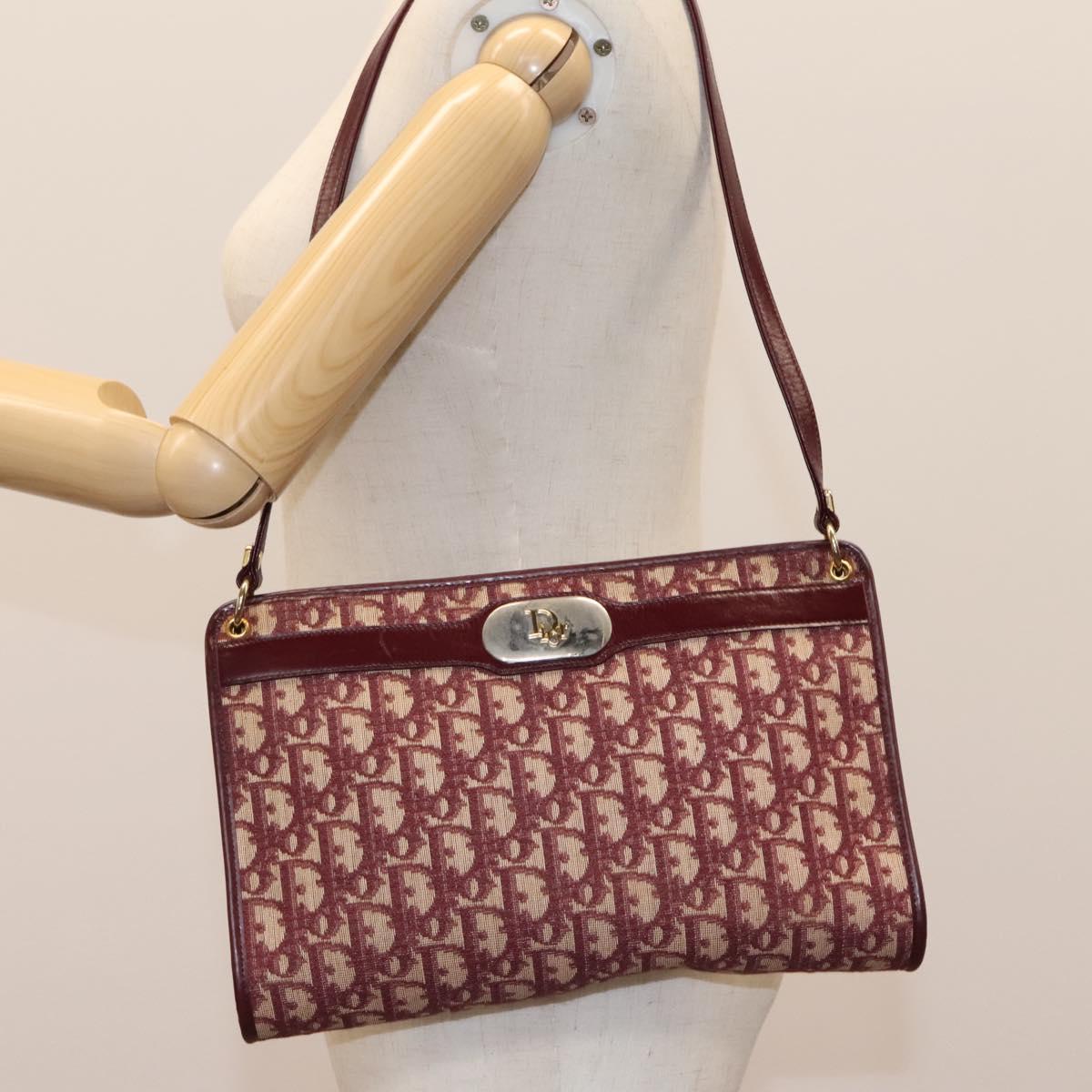 Dior Trotter Red Canvas Shoulder Bag (Pre-Owned)