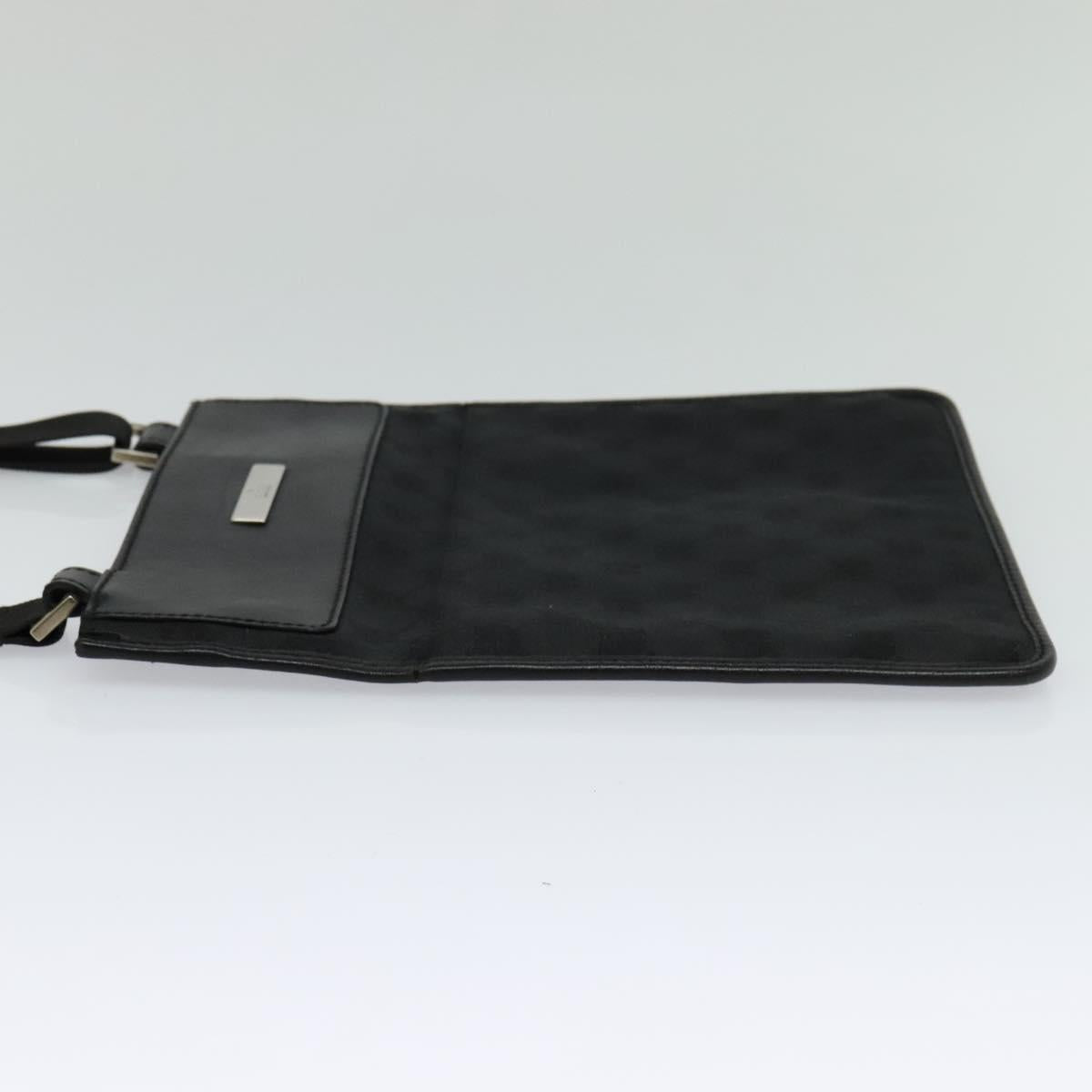 Gucci Gg Canvas Black Canvas Shoulder Bag (Pre-Owned)