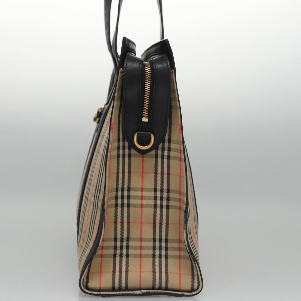 Burberry Nova Check Beige Canvas Tote Bag (Pre-Owned)