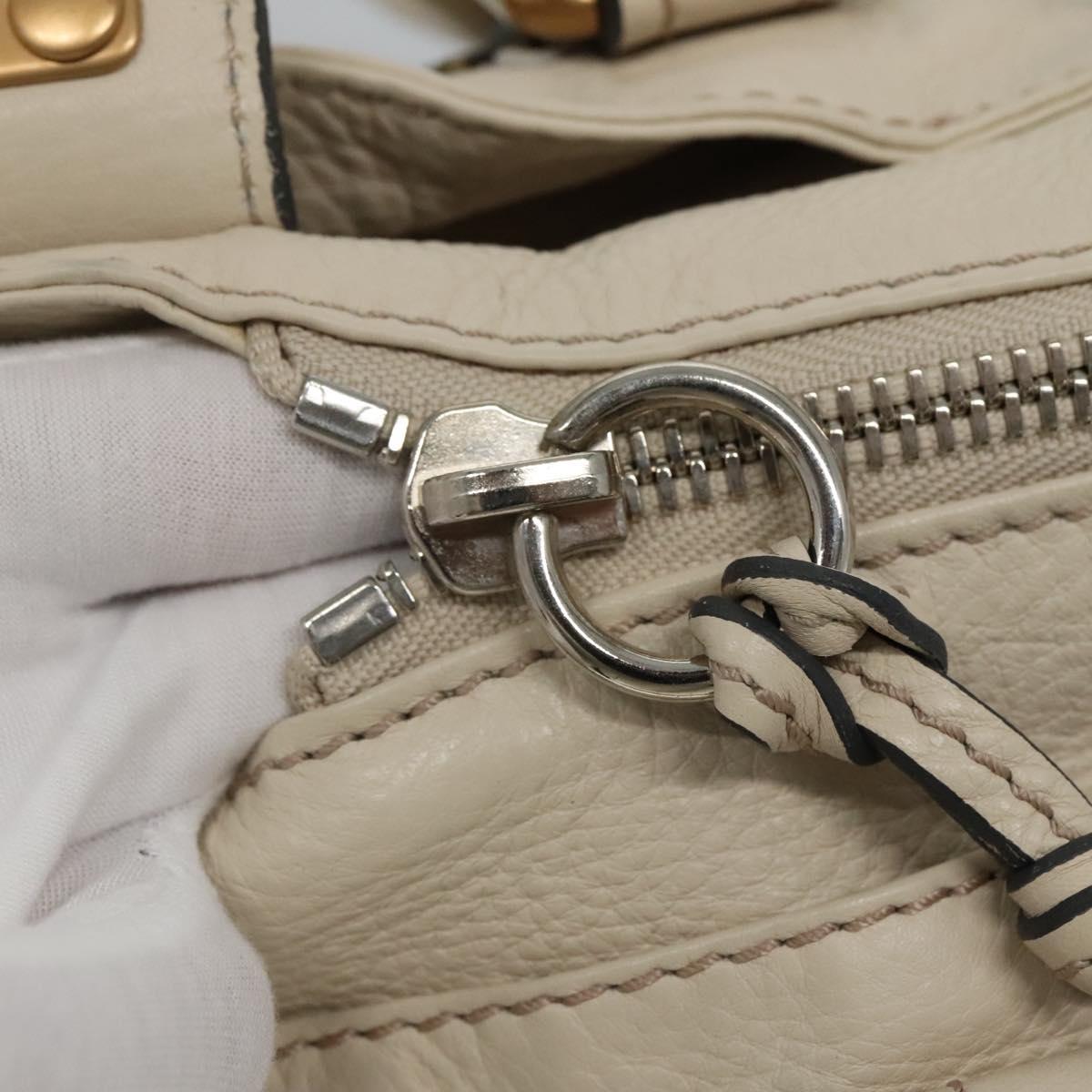 Chloé Paddington White Leather Handbag (Pre-Owned)