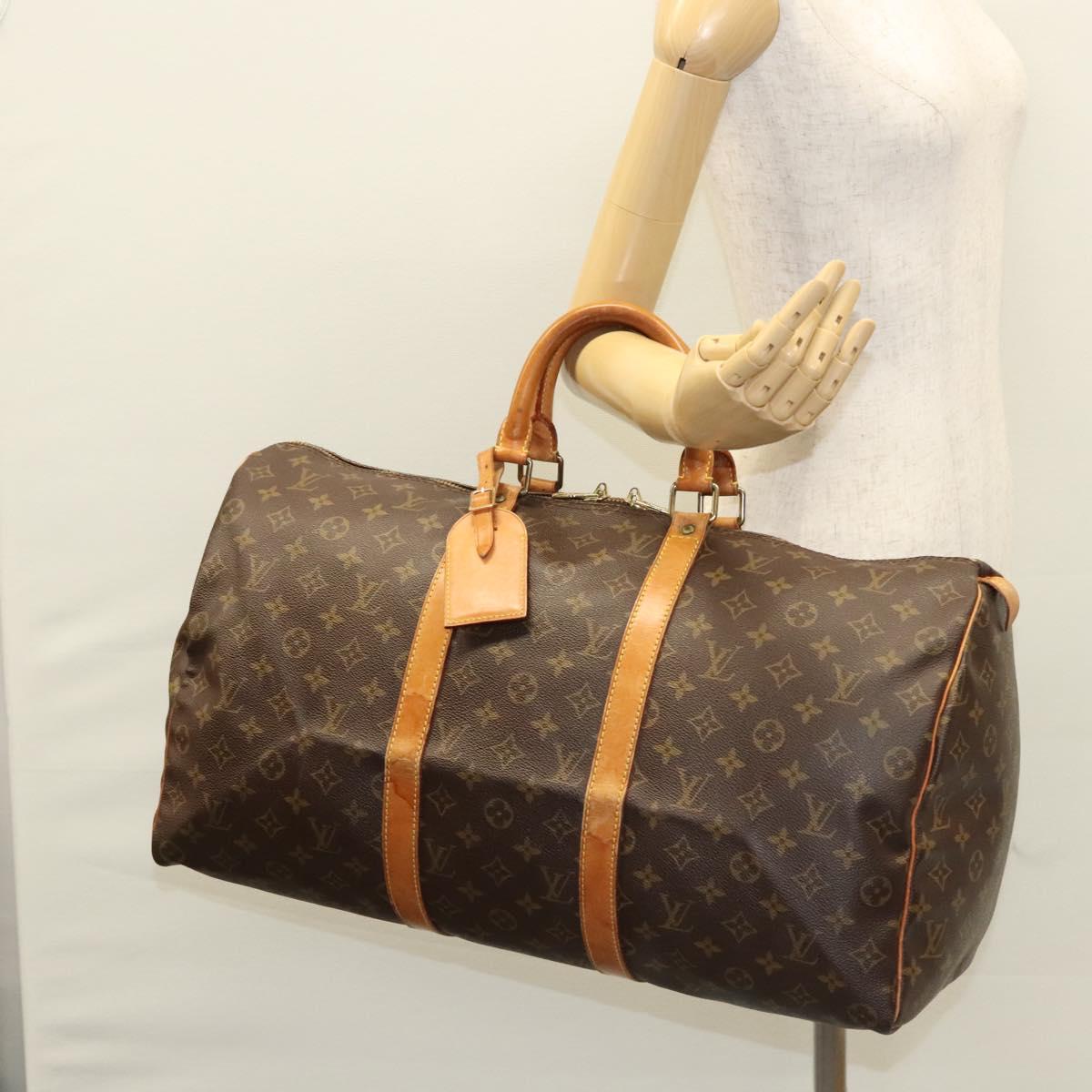 Louis Vuitton Keepall 45 Brown Canvas Travel Bag (Pre-Owned)
