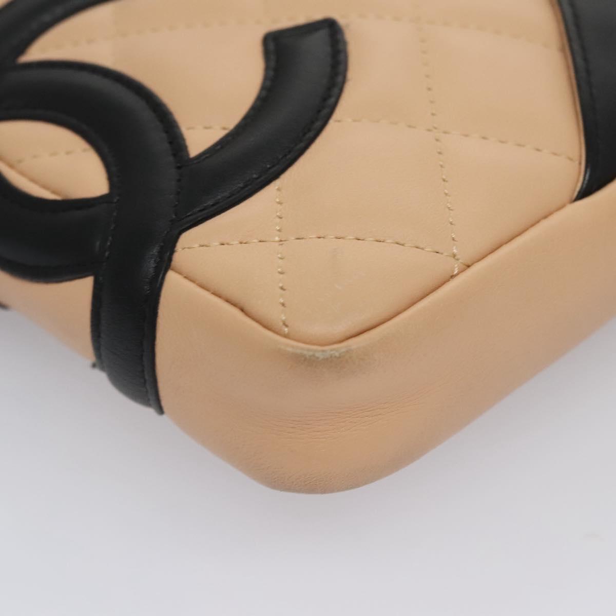 Chanel Cambon Line Beige Leather Shoulder Bag (Pre-Owned)