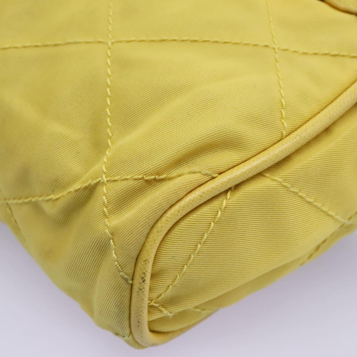 Prada Yellow Synthetic Shoulder Bag (Pre-Owned)