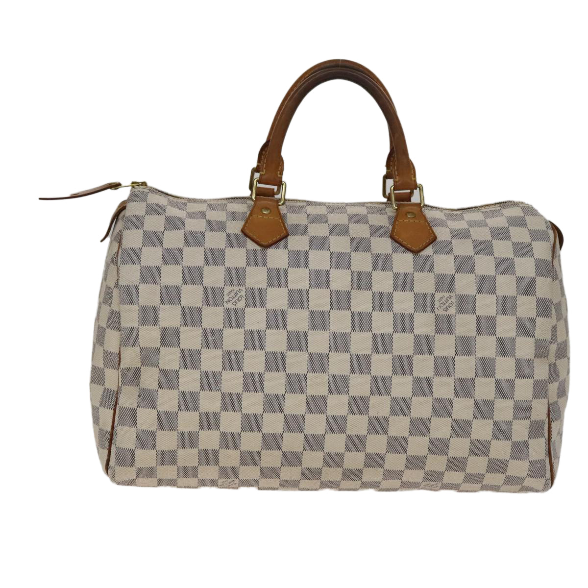 Louis Vuitton Speedy 35 White Canvas Handbag (Pre-Owned)