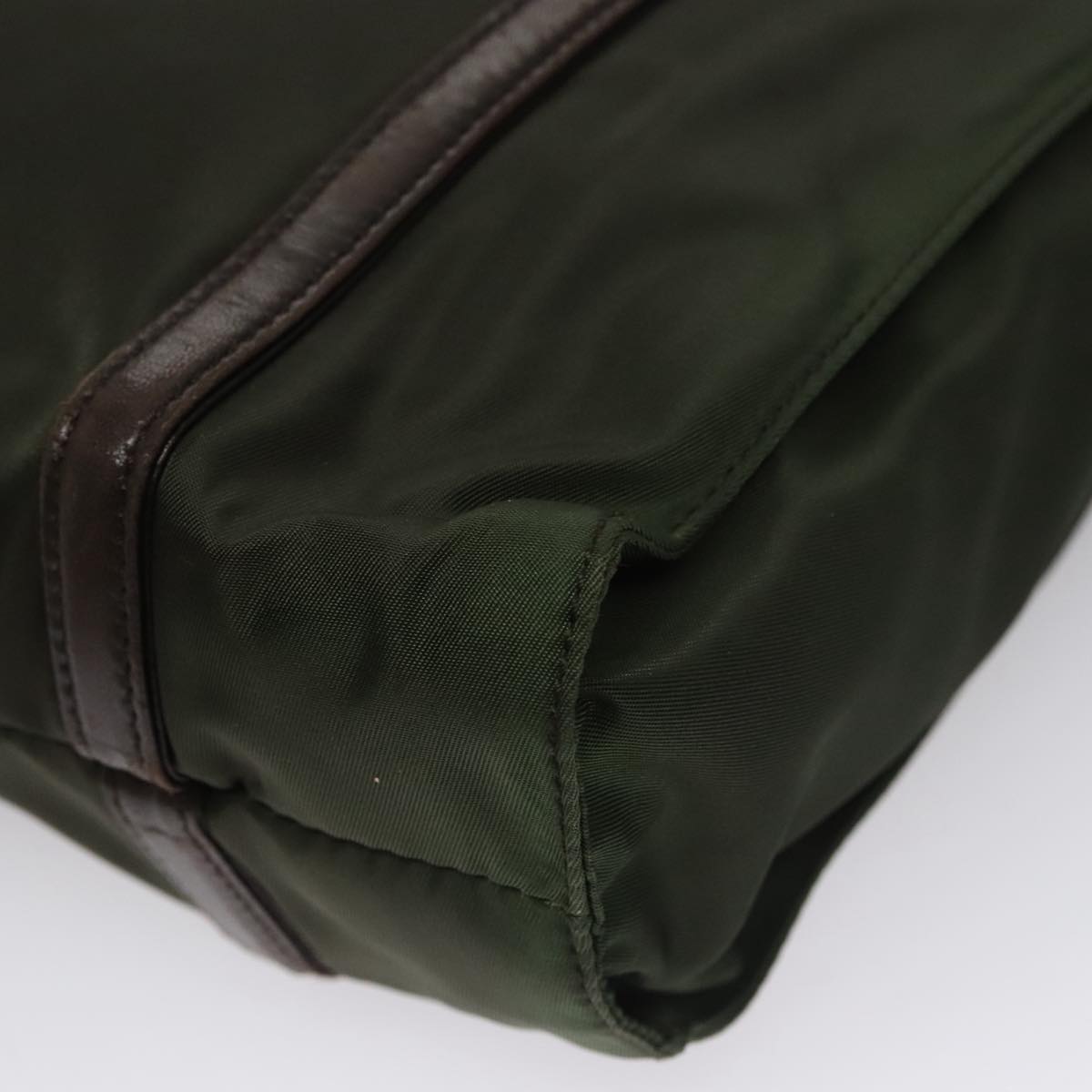 Prada Tessuto Khaki Synthetic Tote Bag (Pre-Owned)