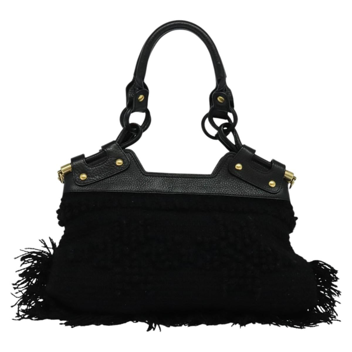 Salvatore Ferragamo Black Wool Handbag (Pre-Owned)