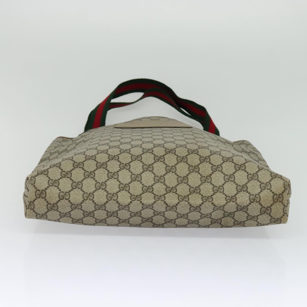Gucci Sherry Beige Canvas Tote Bag (Pre-Owned)